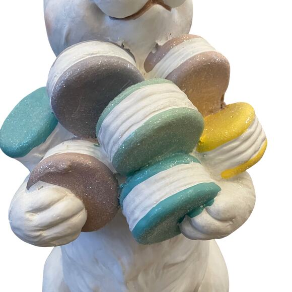 Sweet Treats Oversized 24in Bunny Rabbit With Macarons Easter Spring Decor New - Picture 15 of 16